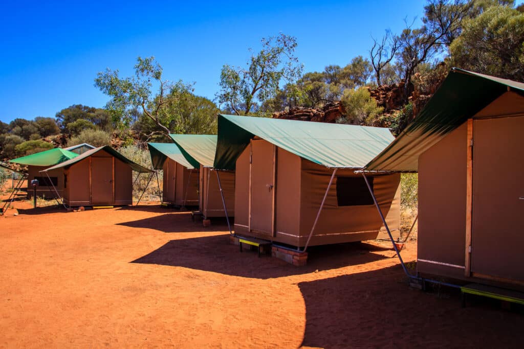 Zelte im Outback Australien