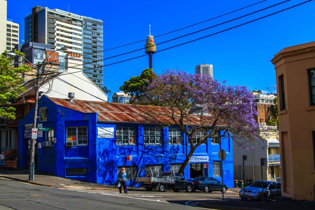 Blaues Haus in Sydney