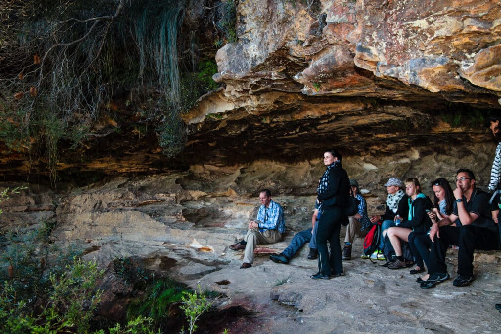 BlueMountains Gruppe in Felsspalte